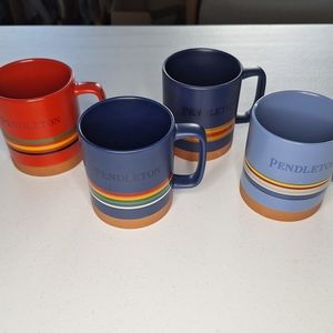 Lot of 4 Pendleton Woolen Mills National Park Mugs Set
